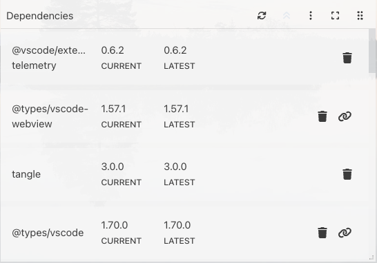 NPM Dependency Widget